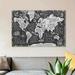 East Urban Home Mythical Map I by Mary Urban - Wrapped Canvas Graphic Art Print Canvas/Metal in Black/Gray/White | 32 H x 40 W x 1.5 D in | Wayfair