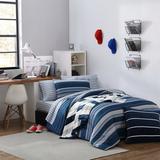 Nautica Lakeview Cotton Reversible Blue Comforter Set Polyester/Polyfill/Cotton in Blue/White | Queen Comforter + 2 Standard Shams | Wayfair