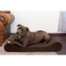 FurHaven Microvelvet Luxe Chaise Lounge Orthopedic Dog Bed Polyester in White/Brown | 5.5 H x 36 W x 24 D in | Wayfair 81439391