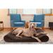 FurHaven Microvelvet Luxe Chaise Lounge Orthopedic Dog Bed Polyester in White/Brown | 8 H x 51 W x 36 D in | Wayfair 81639391