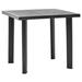 Latitude Run® Bistro Table Garden Deck Outdoor Side Table w/ Umbrella Hole Plastic Plastic in Gray | 28.35 H x 31.5 W x 29.53 D in | Wayfair