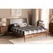 Canora Grey Alexsia Tufted Platform Bed Wood & /Upholstered/Polyester in Brown | 43.3 H x 59.8 W x 81.3 D in | Wayfair