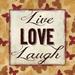 Trinx LIVE LOVE LAUGH Poster Print By Taylor Greene (12 X 12) Paper in Brown | 12 H x 12 W in | Wayfair DF1E012D73FA431B995C4716F6F871C5