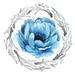 Red Barrel Studio® Blue Flower II Poster Print By Elizabeth Medley (24 X 24) # 15726 Paper in Blue/Gray/White | 24 H x 24 W in | Wayfair