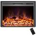 Symple Stuff Lembert Electric Fireplace Insert in Black/Gray | 21.4 H x 28.7 W x 6.5 D in | Wayfair 7DD1C6106F48497B9FA23BED4058BE06