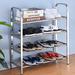 Rebrilliant Stainless Steel 12 Pair Shoe Rack Metal in Gray | 26.37 H x 25.98 W x 9.05 D in | Wayfair 719A9BCCFBF84B63993B1C148BDE69C6