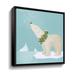 The Holiday Aisle® Holiday Polar Bear - Graphic Art on Canvas in Blue/White | 18 H x 18 W x 2 D in | Wayfair 7879CD1CEAA84232BDD56E7667CBEFD7