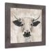 August Grove® Creamy Tonal Cow - Picture Frame Painting Plastic/Acrylic in Gray | 16 H x 24 W x 0.75 D in | Wayfair