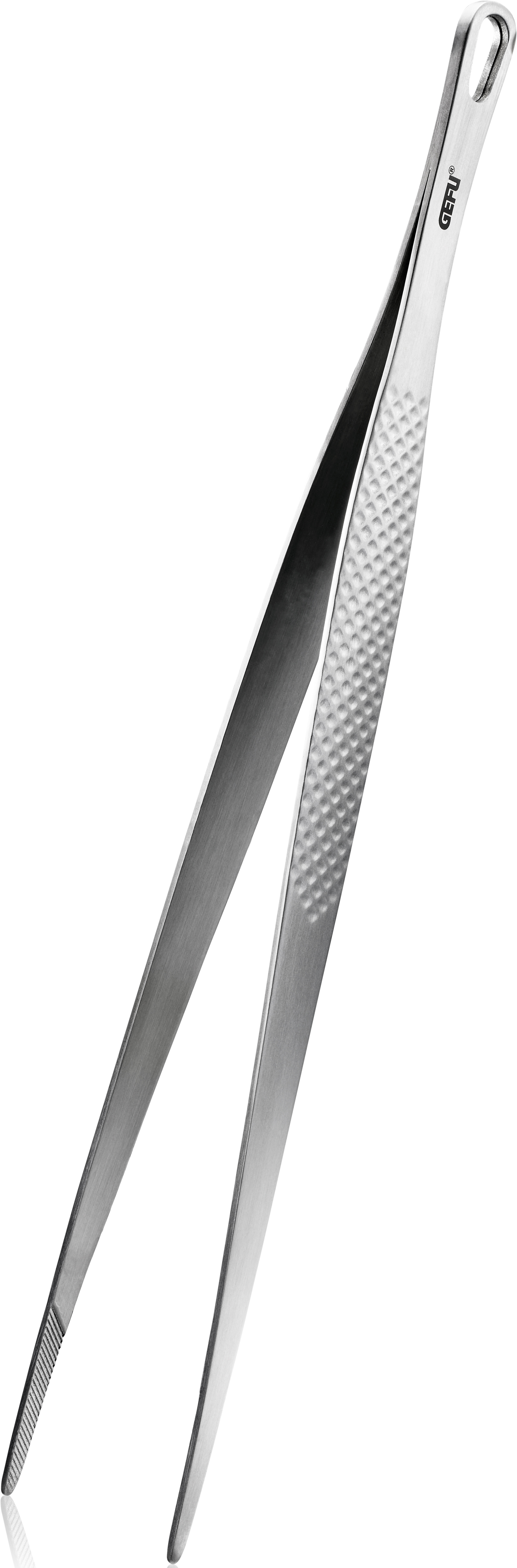 Kochzange GEFU "ESATTO", silber (silberfarben), B:5cm H:1,8cm L:30cm, Edelstahl, Küchenzangen, Aufhängeöse, Edelstahl Image
