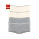 Panty LASCANA Gr. 40/42, 4 St., grau (grau, meliert, creme) Damen Unterhosen Spar-Sets