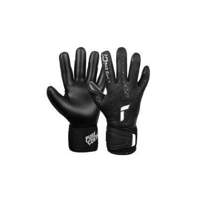Torwarthandschuhe REUSCH "Pure Contact Infinity Junior", Kinder, Gr. 7, schwarz, 49% Elastodien, 43% Polyester, 8% Polyamid, unifarben, sportlich, Handschuhe, mit Grip Infinity Belag
