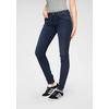 Skinny-fit-Jeans PEPE JEANS "SOHO", Damen, Gr. 27, Länge 30, blau (h45 schwarz used worn), Denim/Jeans, Obermaterial: 84% Baumwolle, 14% Polyester, 2% Elasthan, casual, skinny fit lang, Jeans, im 5-Pocket-Stil mit 1-Knopf Bund und Stretch-Anteil