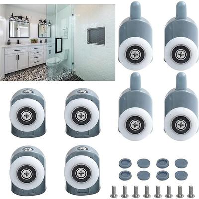 8 Stücke Duschtür Rollen 25mm Ersatzrollen Schiebetür Rolle Duschkabine Rollen 4 Oberrolle und 4 Image