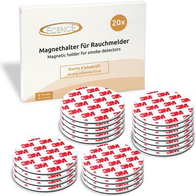 20x Magnethalterung 70mm für Rauchmelder Feuermelder Magnet-Befestigung Image
