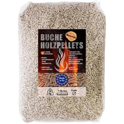 Buche Pellets 15 kg Grill Smoker Holz Pizzaofen bbq Pellet Outdoor Ofen Grillen Chunks Holzpellets Image