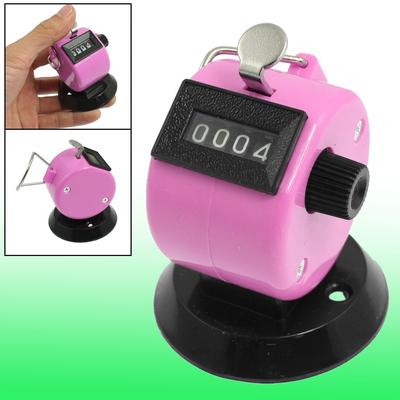 Golf Pitch 4 Digit Number Clicker Hand Held Tally Counter Black Pink - Black, Pink