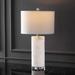 SAFAVIEH Couture Massey Round Alabaster Table Lamp - 15 IN W x 15 IN D x 27 IN H