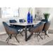 Vesper Faux White Marble and Gunmetal 9-piece Rectangular Dining Set