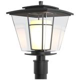 Beacon Hall Outdoor Post Light - Black Finish - Opal and Clear Glass