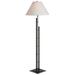 Metra Double Floor Lamp - Dark Smoke Finish - Natural Anna Shade