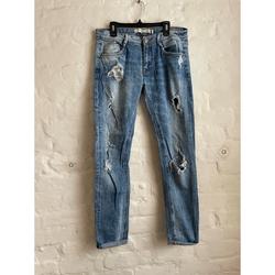 Zara Jeans | Intentionally Faded And Worn Zara Jeans Size 6 | Color: Blue | Size: 6