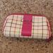 Coach Bags | Coach Tattersall Plaid Heritage Small Makeup Cosmetic Bag Pink Cream | Color: Cream/Pink | Size: Os