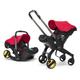 Doona+ Baby Car Seat & Travel Stroller Flame Red - Convertible 0+ Car Seat and Pram with 5 Point Safety Harness - Ergonomic Pushchair and Travel System - ISOFIX Base Sold Separately