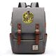 MMZ Harry Potter Backpack Hufflepuff School Bag Ladies Youth Children Travel Backpack Large Gray