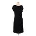 Ann Taylor LOFT Casual Dress: Black Solid Dresses - Women's Size P Petite