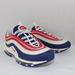 Nike Shoes | Nike Air Max 97 Usa Red Wht Blue Sz 10.5 Cw5584-100 1 90 95 720 | Color: Blue/Red | Size: 10.5