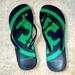 Tory Burch Shoes | Nwot Navy Blue Tory Burch Flip Flops | Color: Blue/Green | Size: 8