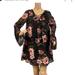 Anthropologie Dresses | Cupcakes And Cashmere Valda Velvet Burnout Swing Dress | Color: Black/Red | Size: S