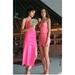 Zara Dresses | Cut Out Draped Dress | Color: Pink | Size: Xl