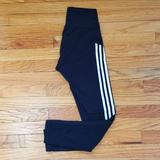 Adidas Pants & Jumpsuits | Adidas - Workout Running White Stripe Tights Legging Small | Color: Black/White | Size: S