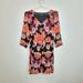 Madewell Dresses | Broadway & Broom Floral Long-Sleeved Dress Style 30371 | Color: Orange/Purple | Size: 4