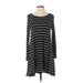 Puella Casual Dress - Mini: Black Print Dresses - Women's Size X-Small