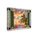 Rosecliff Heights Leo Kelly "Tropical Window To Paradise IV" Outdoor All-Weather Wall Decor All-Weather Canvas, | 18 H x 24 W x 1.5 D in | Wayfair