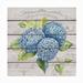 Lark Manor™ Blue Hydrangeas Outdoor Wall Decor All-Weather Canvas, Wood | 18 H x 18 W x 1.5 D in | Wayfair FFEE39EF0777414580AA7C2060A3BBCA