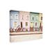 Red Barrel Studio® Keri Bevan "Chelsea Houses All Lined Up Spring" Outdoor All-Weather Wall Decor All-Weather Canvas, | Wayfair