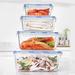 Prep & Savour Carlise Tasty Food 4 Container Food Storage Set Glass | 4.33 H x 10.24 W x 10.24 D in | Wayfair 028BE09DD0974C1CA86FFC964A868749