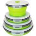 Prep & Savour Caidance 4 Container Food Storage Set Silicone in Green | 3 H x 7 W x 7 D in | Wayfair BED307AAAC654B2EAC0AAA3708A58E10