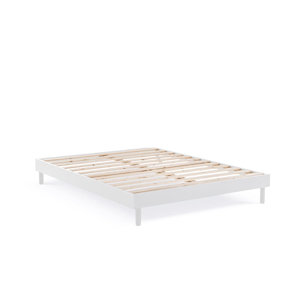 Sommier kit bois Blanc 160x200cm