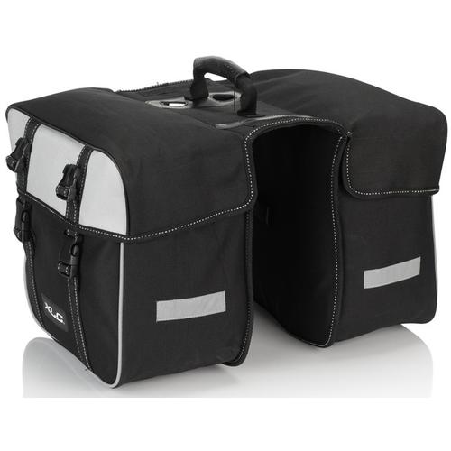 "Gepäckträgertasche XLC ""Doppelpacktasche Traveller"" Taschen Gr. B/H/T: 30 cm x 30 cm x 17 cm, grau (anthrazit, schwarz) Gepäckträgertaschen Taschen"