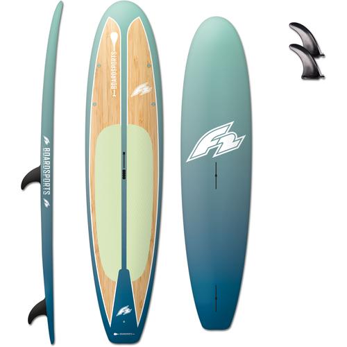 „SUP-Board F2 „“Ride Pro Bamboo““ Wassersportboards Gr. 11,4 348 cm, grün Stand Up Paddle“