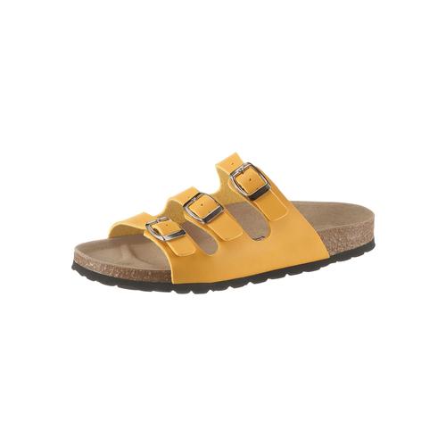 Pantolette BIO TIME Gr. 36, gelb Damen Schuhe Tief-Fußbett-Pantoletten Pantoletten