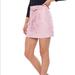 Free People Skirts | Free People Payton Mauve Paperbag Leather Skirt Mini Bow Lined | Color: Pink | Size: 10