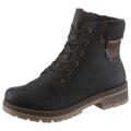 Winterboots RIEKER Gr. 39, schwarz (schwarz, dunkelbraun) Damen Schuhe Plateaustiefeletten