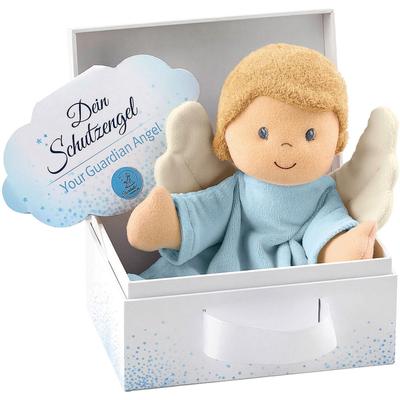 Schmusetuch STERNTALER "Schutzengel, hellblau", Baby, blau (hellblau), Softvelour, Schnuffeltücher, mit Geschenkbox Image
