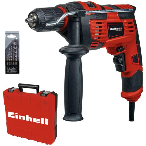 „EINHELL Schlagbohrmaschine „“TC-ID 720/1 E Kit““ Bohrmaschinen schwarz (schwarz, rot) Schlagbohrmaschinen“