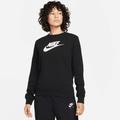 Sweatshirt NIKE SPORTSWEAR "Club Fleece Women's Logo Crew-Neck Sweatshirt" Gr. L (42/44), schwarz-weiß (black, white) Damen Sweatshirts